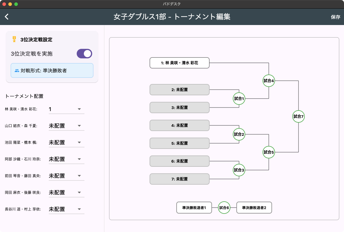 トーナメント組み合わせ